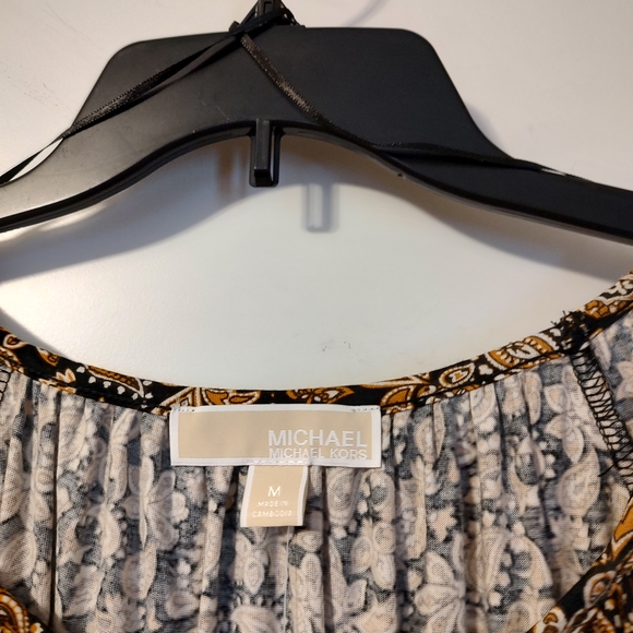 Michael Kors Black and Gold Floral Top - Picture 5 of 6